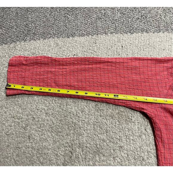 Habitat Cardigan Womens XS Peach Textured Abalone Shell Buttons 2307 Made in USA - Picture 4 of 8